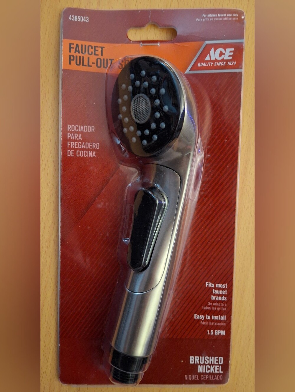 ACE Pull-Out Kitchen Sink Faucet Brushed Nickel NSF/ANSI/CAN 61 4385043